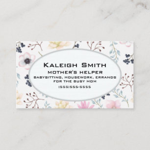 Carte D'appel Floral à la crème rose sur l'aide de la mère blanc