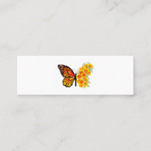 Carte D'appel Flower Butterfly with Yellow California Poppy