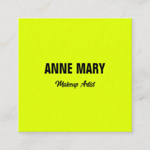 Carte D'appel Fluorescent Néon Jaune brillant coloré Personnalis