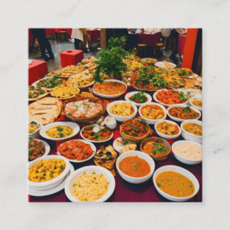 Carte D'appel "Foodie Paradise Contact Card"