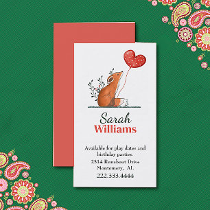 Carte d'appel Fox avec Balloon Children