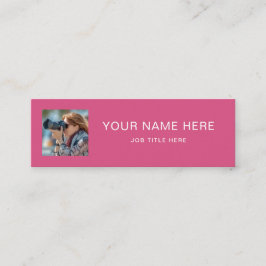 Carte d'appel Fuchsia Mini brillante avec script b