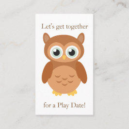 Carte D'appel Fun Owl Playdate