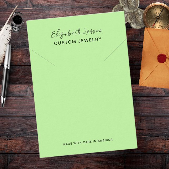 Carte D'appel Glamor Hoops Custom Logo Chic Collection Olive (Créateur téléchargé)