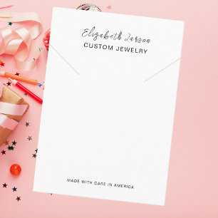 Carte D'appel Glamor Hoops Personnalisé Logo Chic Collection Bla