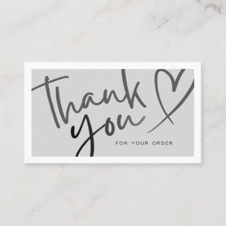 Carte D'appel Grey / Black Aesthetic Thank You Card