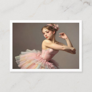 Carte D'appel Hermosa bailarina romántica con dulces colores