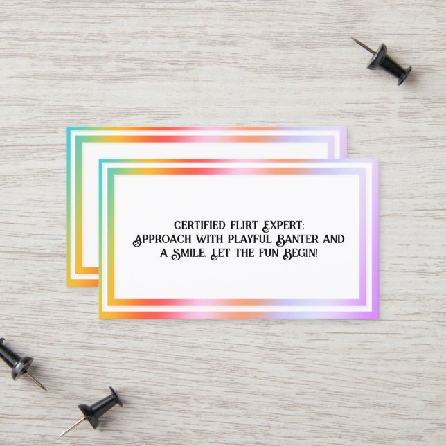 Carte D'appel Hologramme Flirtant (Devant/Arrière en situation)