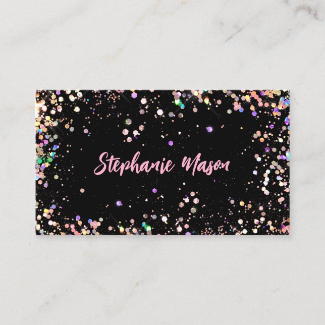 Carte D'appel Hologrphie Parties scintillant maquillage Artiste  (Devant)