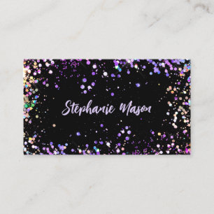 Carte D'appel Hologrphie Parties scintillant maquillage Artiste 