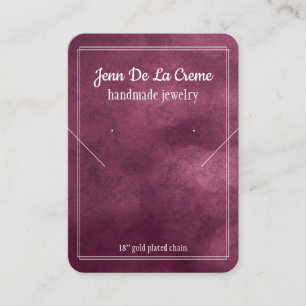 Carte D'appel Impression blanche Joyau violet Tons Bijoux