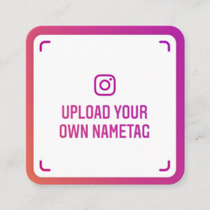 Carte D'appel Instagram nametag photo médias sociaux modernes te