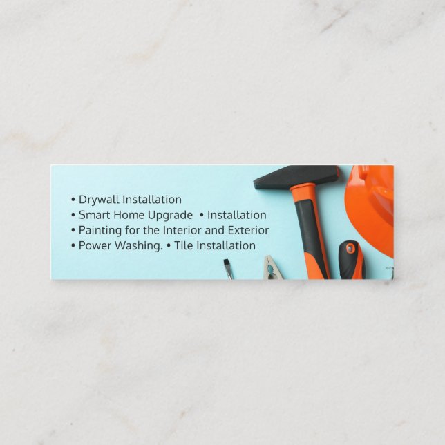 Carte D'appel Jeu d'outils correspondant | Handyman + Services (Dos)