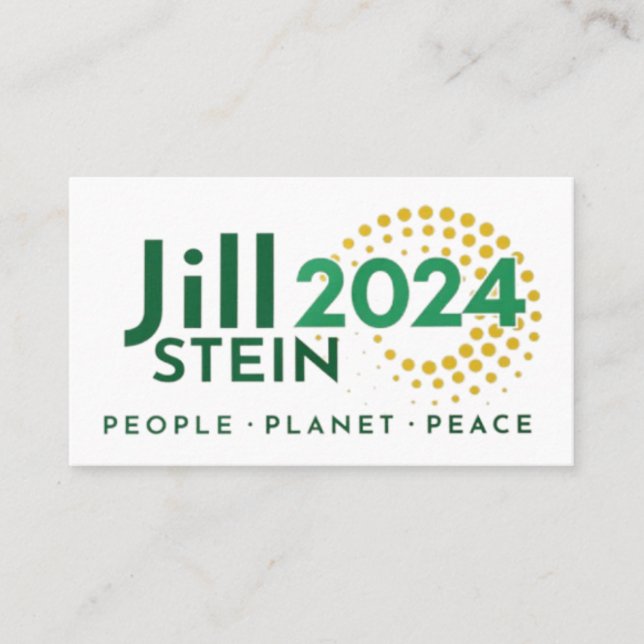 Carte D'appel Jill Stein People Planète Campagne de paix (Devant)