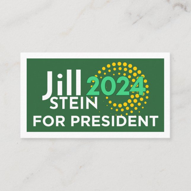 Carte D'appel Jill Stein Pour La Citation Du Président 2024 (Devant)