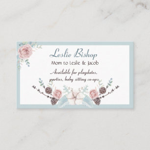 Carte D'appel Joli rose Roses maman réseau