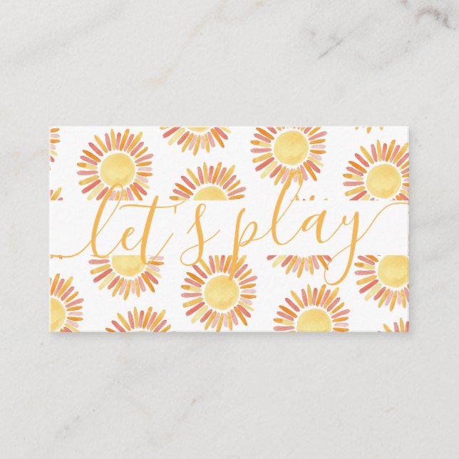 Carte D'appel Jouons Sunny Playdate Parent Networking Call (Devant)