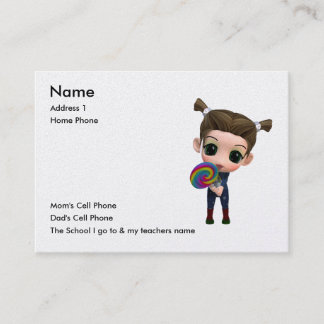 Carte D'appel Juste pour des enfants