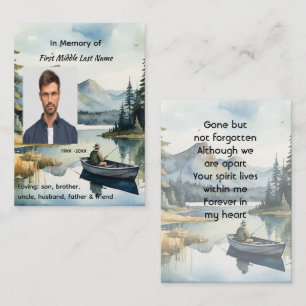 Carte D'appel Lac de pêche en bateau souvenir commémoratif