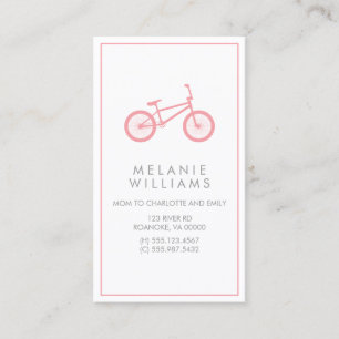 Carte D'appel Le mod rougissent bicyclette rose