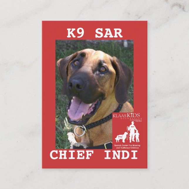 Carte D'appel le tête-chef, équipe de recherche de KlassKids A (Devant)