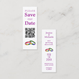 Carte D'appel LGBTQ+ avec QR 🌈 Entrelacés dans la Fierté – Mini