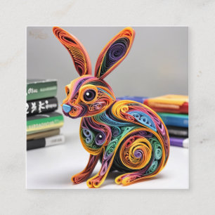 Carte D'appel Liflike Beauty Paper Quilling Rabbit