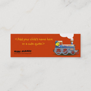 Carte D'appel Locomotive mystérieuse - signet pour des enfants