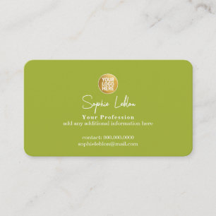 Carte D'appel Logo de marque d'entreprise pois vert