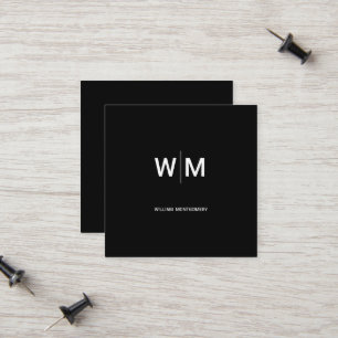 Carte D'appel Logo de marque noire   Entreprise