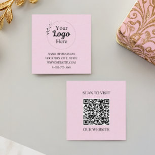 Carte D'appel Logo d'entreprise élégant rose pâle moderne