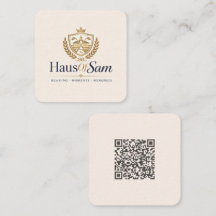 Logo personnalisable et code QR Soft Warm Ivory