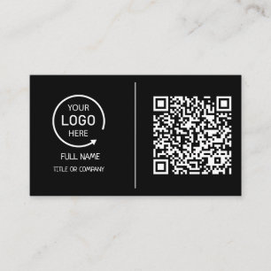 Carte D'appel Logo professionnel du code QR Entreprise moderne