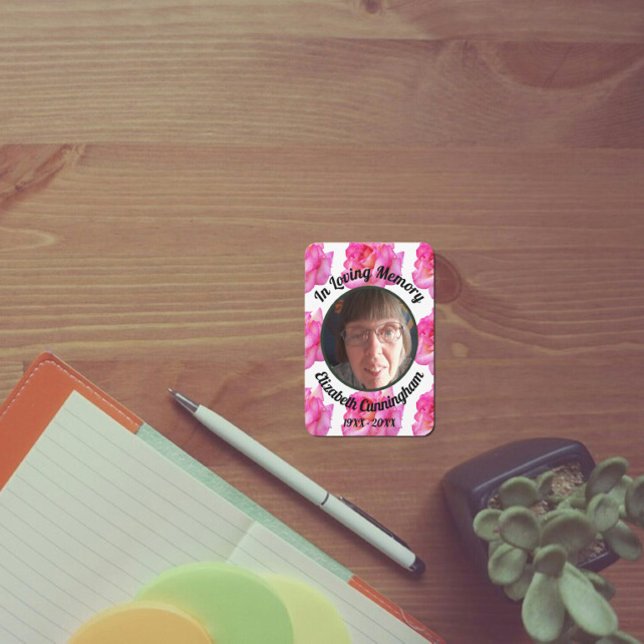 Carte D'appel Love Memory Photo Rose rose avec Poem Memorial (Créateur téléchargé)