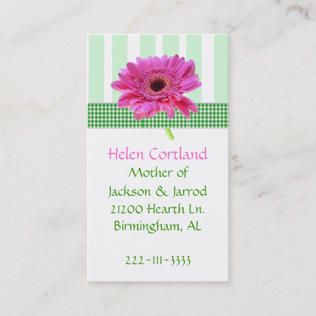 Carte d'appel maman (Devant)