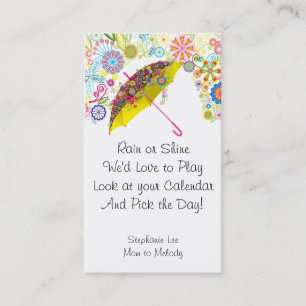 Carte D'appel Maman Calling Card Umbrella 2013 Calendar Modèle