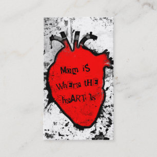 Carte D'appel maman est là où est le coeur anatomique