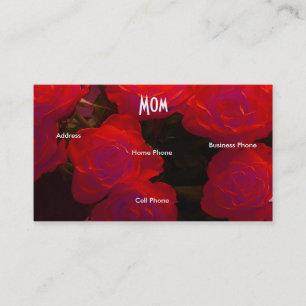 Carte D'appel Maman Roses rouges jaunes