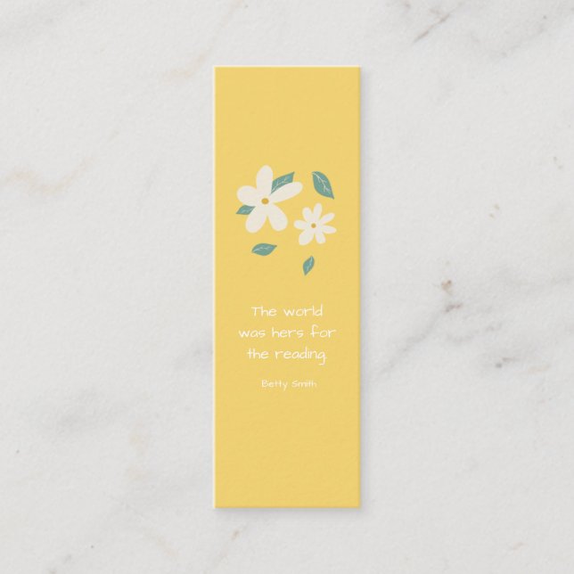 Carte D'appel Mini Signet personnalisable Sunny Daisy (Devant)