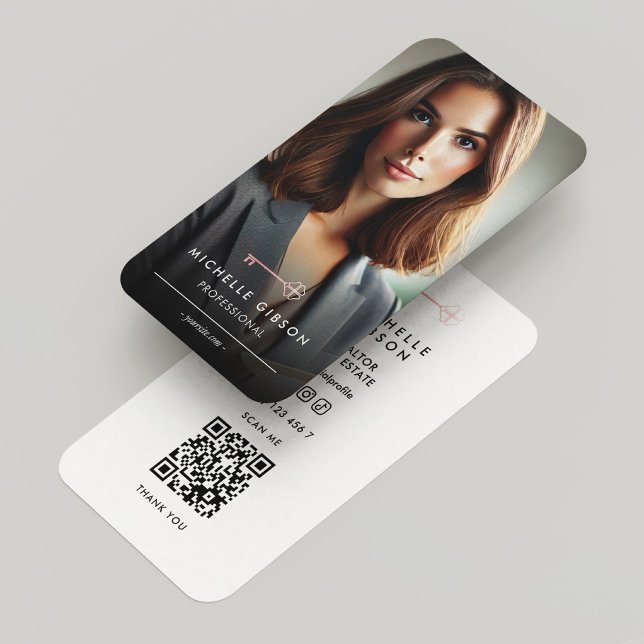Carte D'appel Minimal Marketing Professional Business Card (Minimal Sales Executive Marketing Professional QR Calling Card
)