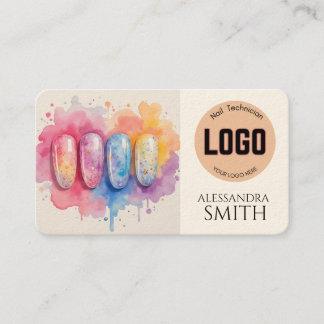 Carte D'appel Modern Simple Professional Business Nail Tech Card