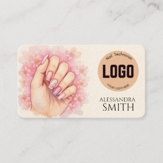 Carte D'appel Modern Simple Professional Business Nail Tech Card