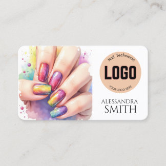 Carte D'appel Modern Simple Professional Business Nail Tech Card