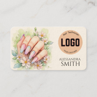 Carte D'appel Modern Simple Professional Business Nail Tech Card