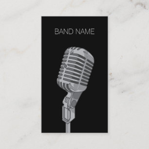 Carte D'appel Musicien Guitariste Singer Band Artiste Publicité