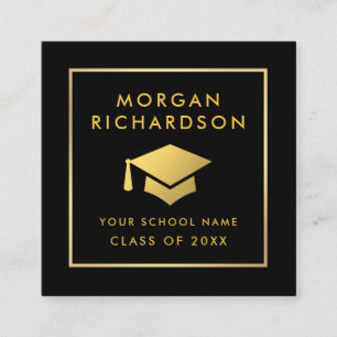 Carte D'appel Noir d'or de mise en réseau d'obtention du diplô