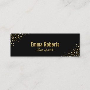 Carte D'appel Noir nommé d'étiquette d'obtention du diplôme et