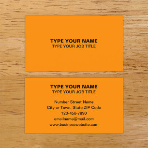 Carte d'appel orange de conception de textes simpl