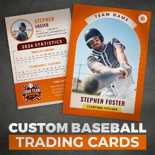 Carte D'appel Orange Pro Baseball Trading Card Player Photo