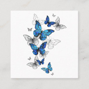 Carte D'appel Papillons volants bleus Morpho